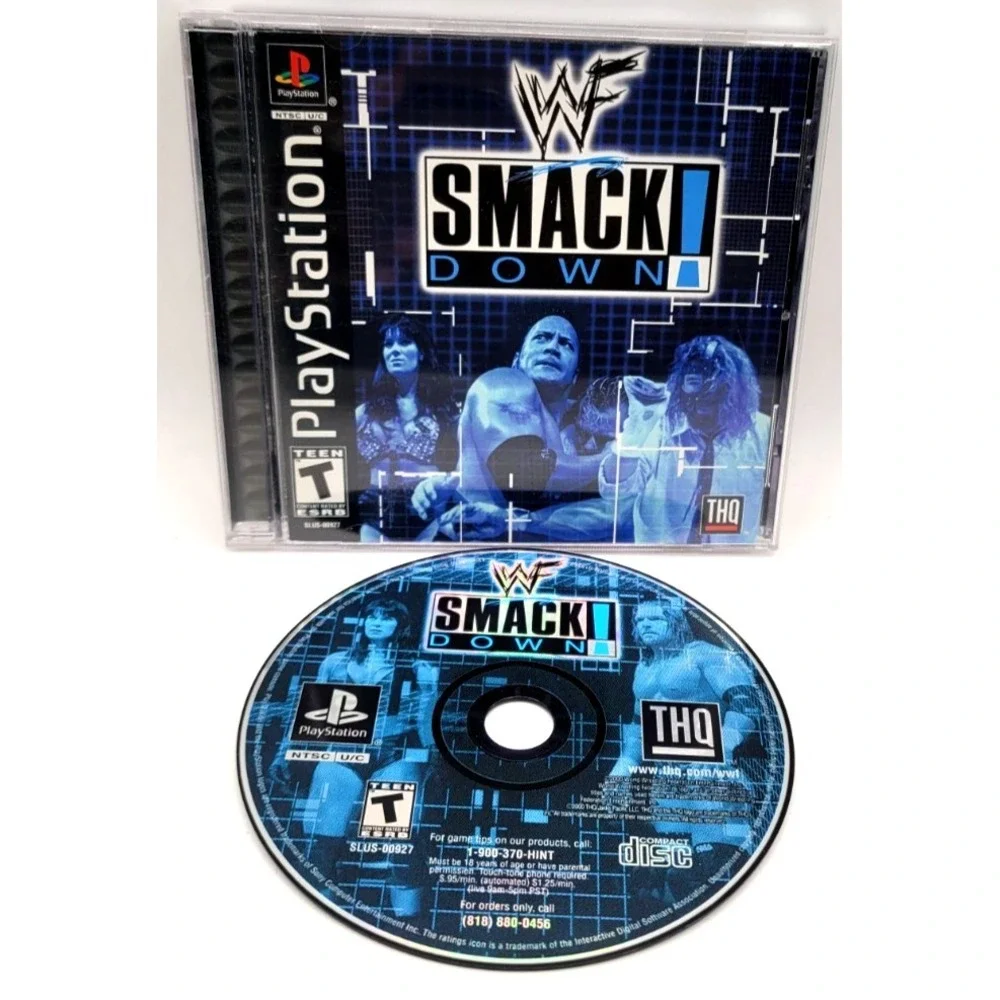 WWF Smackdown (Sony PlayStation 1 PS1, 2000) CIB COMPLETE IN BOX